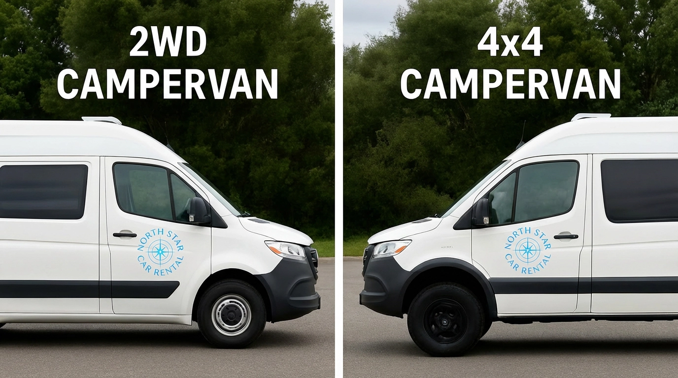 Iceland campervan essentials setup with fully equipped campervan interior